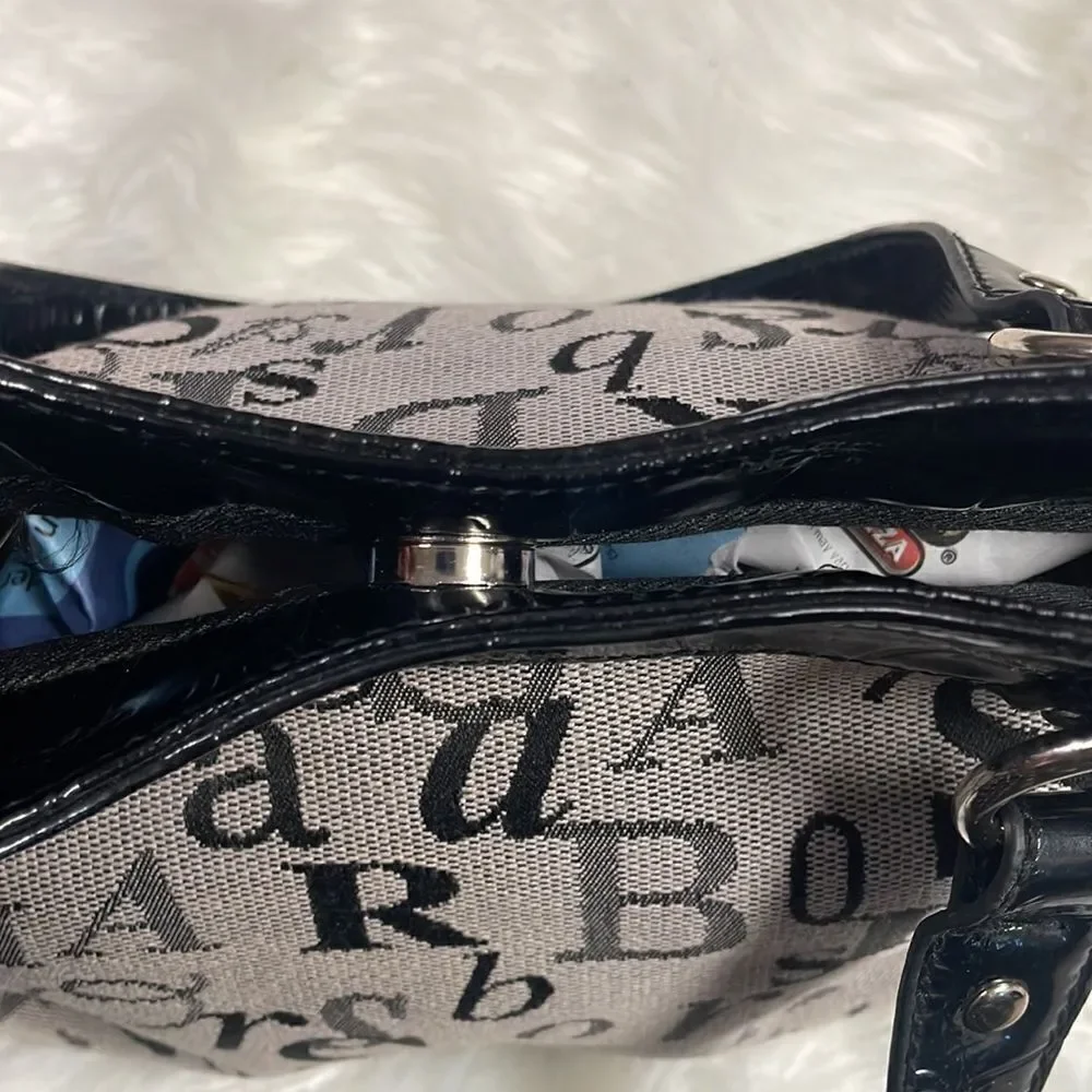 Sag Harbor Ladies Black and Gray Handbag